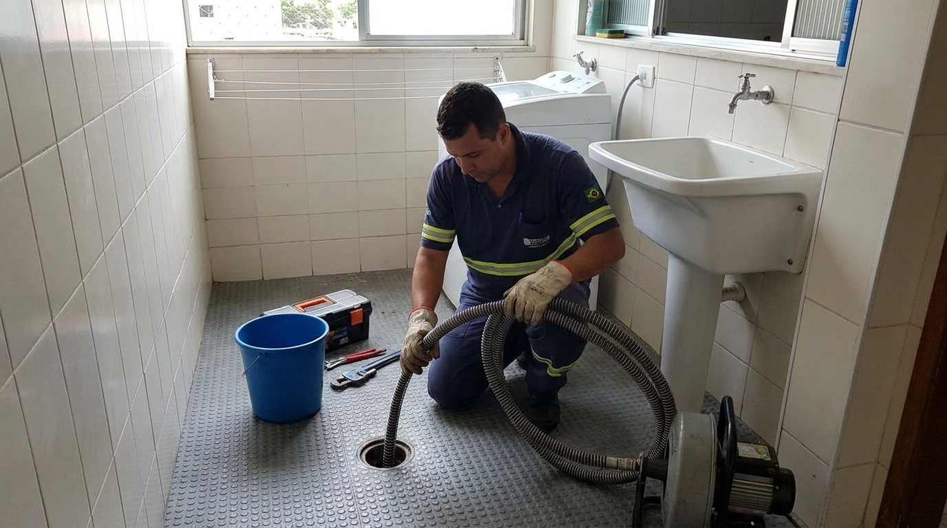 Desobstrução em área externa em Curitiba-PR